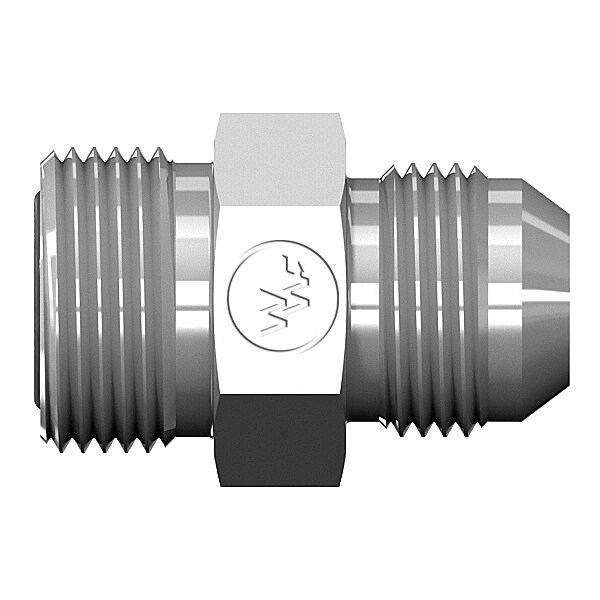 World Wide Fittings Male Flat Face O-Ring to Male JIC Straight FS6403X04X04 - main